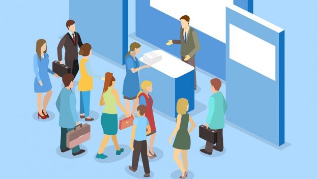 Isometric Flat 3D Concept Vector Exhibition Or Promotion Stand. marketing tips for small trade shows and table top events